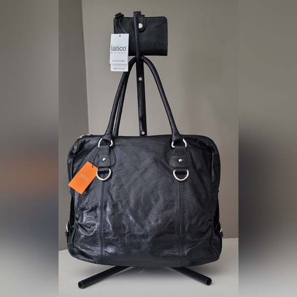 latico Handbags - New With Tags Combo of Latico Black Leather Handbag and Latico Walet.
